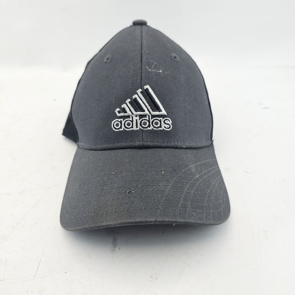 Adidas Baseball Cap Fitted Small Medium Black Gray